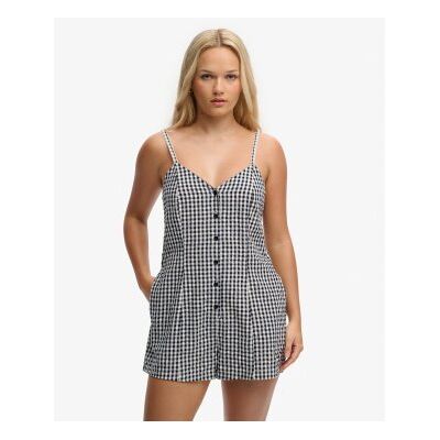 Superdry für Damen. W8012138A Mono Gingham Cami Marineblau (M), Lässig, Baumwolle Superdry für Damen. W8012138A Mono Gingham Cami Marineblau (M), Lässig, Baumwolle