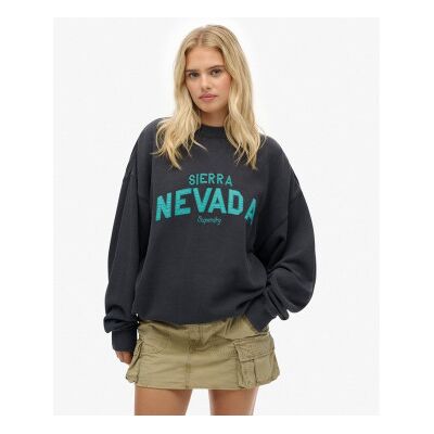 Superdry für Damen. W2012408A Outdoor Location Sweatshirt schwarz (S), Lässig, Baumwolle Superdry für Damen. W2012408A Outdoor Location Sweatshirt schwarz (S), Lässig, Baumwolle