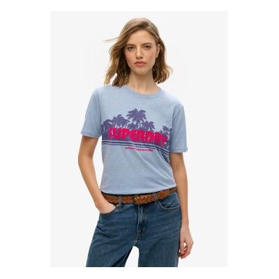 Superdry für Damen. W1011616A Outdoor-T-Shirt blau (XL), Lässig, Baumwolle, Kurzarm Superdry für Damen. W1011616A Outdoor-T-Shirt blau (XL), Lässig, Baumwolle, Kurzarm