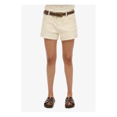 Superdry für Damen. W7110448A Weiße Hot Denim Shorts mit mittlerer Leibhöhe (29), Lässig, Baumwolle Superdry für Damen. W7110448A Weiße Hot Denim Shorts mit mittlerer Leibhöhe (29), Lässig, Baumwolle