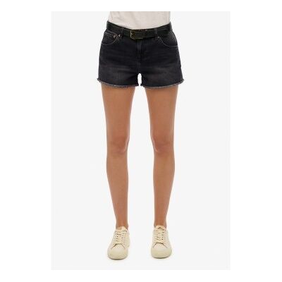 Superdry für Damen. W7110448A Schwarze Hot Shorts mit halbhohem Bund (29), Lässig, Baumwolle, Denim Superdry für Damen. W7110448A Schwarze Hot Shorts mit halbhohem Bund (29), Lässig, Baumwolle, Denim