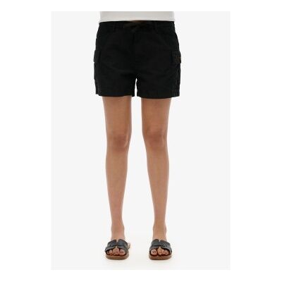 Superdry für Damen. W7110467A Cargo-Shorts Hot black (L), Schwarz, Lässig, Baumwolle Superdry für Damen. W7110467A Cargo-Shorts Hot black (L), Schwarz, Lässig, Baumwolle
