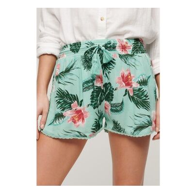 Superdry für Damen. W7110423A Grüne Strandshorts (L), Lässig, Viskose Superdry für Damen. W7110423A Grüne Strandshorts (L), Lässig, Viskose