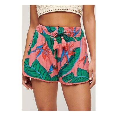 Superdry für Damen. W7110423A Rosa Strandshorts (L), Lässig, Viskose Superdry für Damen. W7110423A Rosa Strandshorts (L), Lässig, Viskose