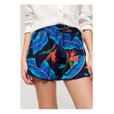 Superdry für Damen. W7110423A Marineblaue Strandshorts (XXS), Lässig, Viskose Superdry für Damen. W7110423A Marineblaue Strandshorts (XXS), Lässig, Viskose