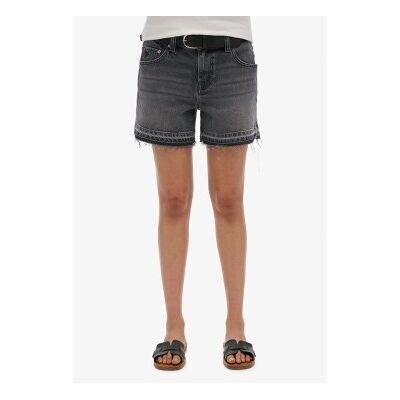 Superdry für Damen. W7110449A Schwarze Mid-Rise-Shorts (26), Lässig, Baumwolle, Denim Superdry für Damen. W7110449A Schwarze Mid-Rise-Shorts (26), Lässig, Baumwolle, Denim
