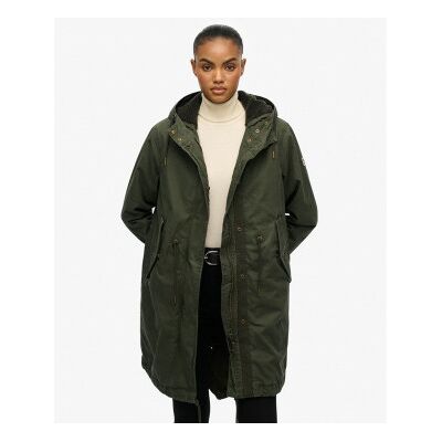 Superdry für Damen. W5011939A Militärischer Borg Fishtail Parka grün (XS), Lässig, Baumwolle Superdry für Damen. W5011939A Militärischer Borg Fishtail Parka grün (XS), Lässig, Baumwolle