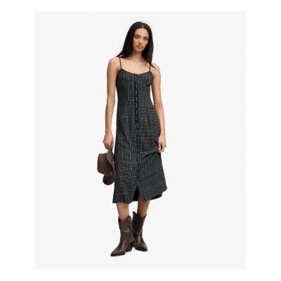 Superdry für Damen. W8012079A Cami Print Kleid schwarz (XXS), Lässig, Viskose, Ärmellos / Hosenträger Superdry für Damen. W8012079A Cami Print Kleid schwarz (XXS), Lässig, Viskose, Ärmellos / Hosenträger