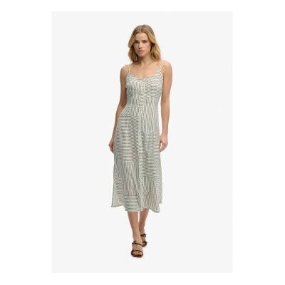 Superdry für Damen. W8012079A Kleid Print Cami Midi weiß (XS), Lässig, Viskose, Ärmellos / Hosenträger Superdry für Damen. W8012079A Kleid Print Cami Midi weiß (XS), Lässig, Viskose, Ärmellos / Hosenträger