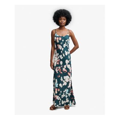 Superdry für Damen. W8012049A Grünes bedrucktes Maxi-Trägerkleid (S), Lässig, Viskose, Ärmellos / Hosenträger Superdry für Damen. W8012049A Grünes bedrucktes Maxi-Trägerkleid (S), Lässig, Viskose, Ärmellos / Hosenträger