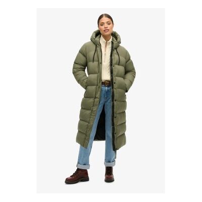 Superdry für Damen. W5011735A Lange wattierte Jacke Ripstop grün (S), Lässig, Recyceltes Polyester, Nachhaltig Superdry für Damen. W5011735A Lange wattierte Jacke Ripstop grün (S), Lässig, Recyceltes Polyester, Nachhaltig