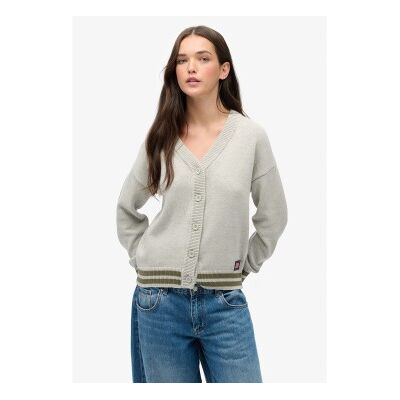 Superdry für Damen. W6110642A Grauer Schlabberpulli (L), Lässig, Baumwolle Superdry für Damen. W6110642A Grauer Schlabberpulli (L), Lässig, Baumwolle