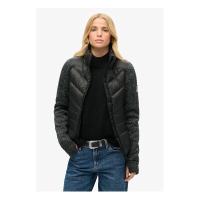 Superdry für Damen. W5011823A Storm Hybrid-Strickjacke schwarz (M), Lässig, Recyceltes Polyester, Nachhaltig Superdry für Damen. W5011823A Storm Hybrid-Strickjacke schwarz (M), Lässig, Recyceltes Polyester, Nachhaltig