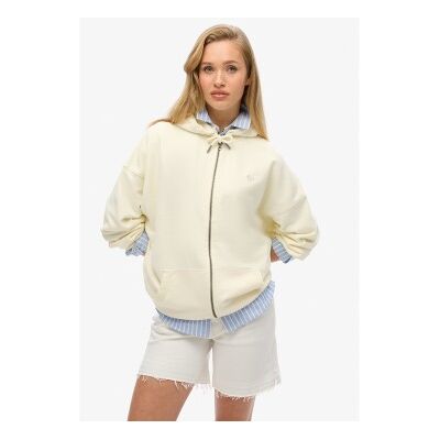 Superdry für Damen. W2012350A Studios weißes Sweatshirt mit Reißverschluss (XL), Lässig, Recyceltes Polyester, Nachhaltig Superdry für Damen. W2012350A Studios weißes Sweatshirt mit Reißverschluss (XL), Lässig, Recyceltes Polyester, Nachhaltig