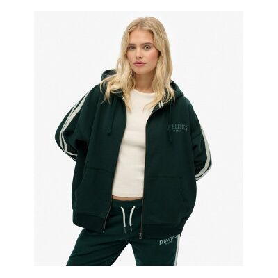 Superdry für Damen. W2012425A Athletic Essentials Entspanntes Sweatshirt mit Reißverschluss grün (XL), Lässig, Baumwolle Superdry für Damen. W2012425A Athletic Essentials Entspanntes Sweatshirt mit Reißverschluss grün (XL), Lässig, Baumwolle