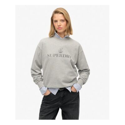 Superdry für Damen. W2012453A Sweatshirt British grey (S), Lässig, Grau, Baumwolle Superdry für Damen. W2012453A Sweatshirt British grey (S), Lässig, Grau, Baumwolle