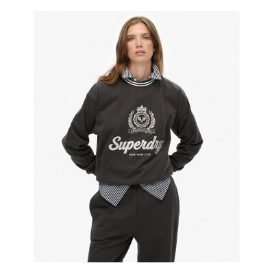 Superdry für Damen. W2012468A Country Club Sweatshirt schwarz (XXS), Lässig, Baumwolle, Langarm Superdry für Damen. W2012468A Country Club Sweatshirt schwarz (XXS), Lässig, Baumwolle, Langarm