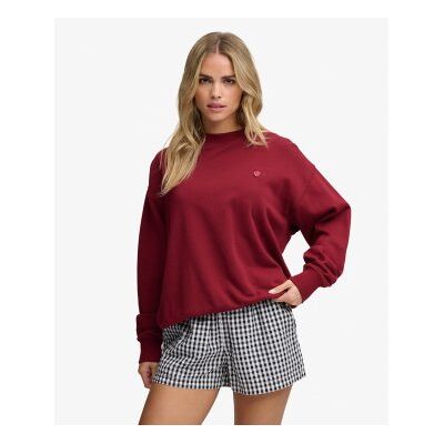 Superdry für Damen. W2012627A Wesentliches Heritage Sweatshirt burgunderrot (S), Lässig, Baumwolle, Bordeaux Superdry für Damen. W2012627A Wesentliches Heritage Sweatshirt burgunderrot (S), Lässig, Baumwolle, Bordeaux