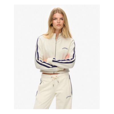 Superdry für Damen. W2012551A Essential Logo Zip Track Sweatshirt beige (L), Lässig, Baumwolle, Langarm Superdry für Damen. W2012551A Essential Logo Zip Track Sweatshirt beige (L), Lässig, Baumwolle, Langarm