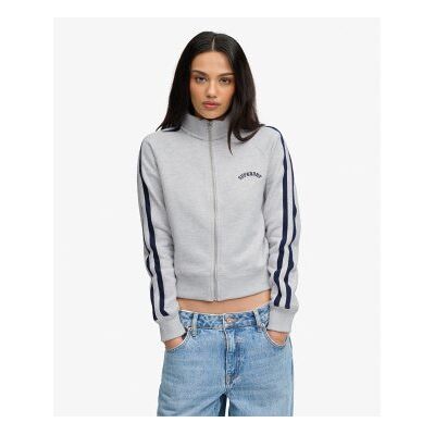Superdry für Damen. W2012551A Essential Logo Zip Track Sweatshirt grau (L), Lässig, Baumwolle Superdry für Damen. W2012551A Essential Logo Zip Track Sweatshirt grau (L), Lässig, Baumwolle