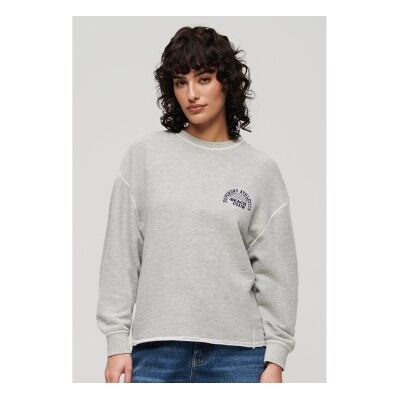 Superdry für Damen. W2012072A Sweatshirt Athletic Essential grau (S), Lässig, Baumwolle, Langarm Superdry für Damen. W2012072A Sweatshirt Athletic Essential grau (S), Lässig, Baumwolle, Langarm