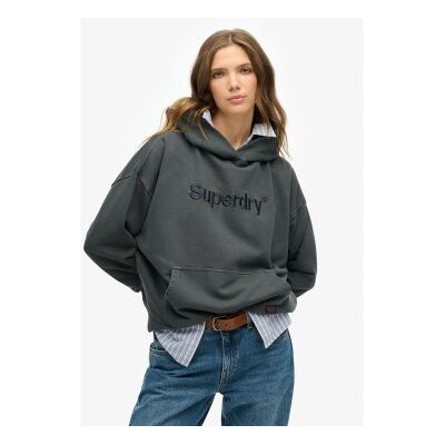 Superdry für Damen. W2012431A Sweatshirt Core bestickt grau (L), Lässig, Baumwolle Superdry für Damen. W2012431A Sweatshirt Core bestickt grau (L), Lässig, Baumwolle