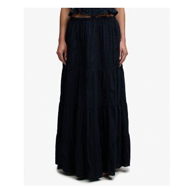 Superdry für Damen. W7210412A Tiered Maxi Rock marineblau (10), Lässig, Baumwolle Superdry für Damen. W7210412A Tiered Maxi Rock marineblau (10), Lässig, Baumwolle