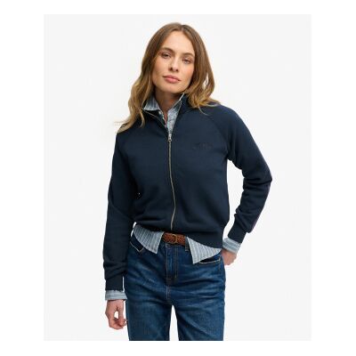 Superdry für Damen. W2012677A Essential Logo Zip Sweatshirt navy (S), Lässig, Sportlich, Baumwolle, Langarm, Marine Superdry für Damen. W2012677A Essential Logo Zip Sweatshirt navy (S), Lässig, Sportlich, Baumwolle, Langarm, Marine