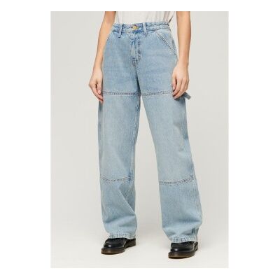 Superdry für Damen. W7011067A Blaue Jeans mit mittlerer Leibhöhe von Carpenter (34/30), Lässig, Baumwolle, Denim Superdry für Damen. W7011067A Blaue Jeans mit mittlerer Leibhöhe von Carpenter (34/30), Lässig, Baumwolle, Denim
