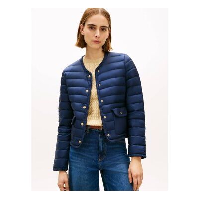Tommy Hilfiger für Damen. WW0WW49660 Marine wasserabweisende Daunenjacke im Slim-Fit-Schnitt (S), Lässig, Nylon Tommy Hilfiger für Damen. WW0WW49660 Marine wasserabweisende Daunenjacke im Slim-Fit-Schnitt (S), Lässig, Nylon