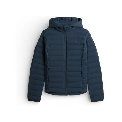 Tommy Hilfiger für Damen. WW0WW47753 Leichte, schmal geschnittene Daunenjacke in Marineblau (S), Lässig, Polyester Tommy Hilfiger für Damen. WW0WW47753 Leichte, schmal geschnittene Daunenjacke in Marineblau (S), Lässig, Polyester