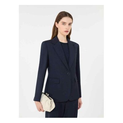 Weekend Max Mara für Damen. 2615041071600 Blazer Wkdlamine navy (46), Lässig, Wolle, Marine Weekend Max Mara für Damen. 2615041071600 Blazer Wkdlamine navy (46), Lässig, Wolle, Marine