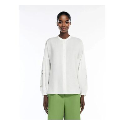 Weekend Max Mara für Damen. 2515111122600 Ecru Ilex Leinenhemd (40), Weiß, Lässig, Langarm Weekend Max Mara für Damen. 2515111122600 Ecru Ilex Leinenhemd (40), Weiß, Lässig, Langarm
