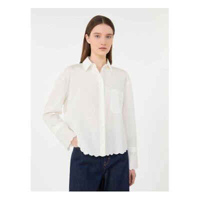 Weekend Max Mara für Damen. 2615111021600 Hemd Wkdneutro weiß (46), Lässig, Baumwolle, Langarm Weekend Max Mara für Damen. 2615111021600 Hemd Wkdneutro weiß (46), Lässig, Baumwolle, Langarm