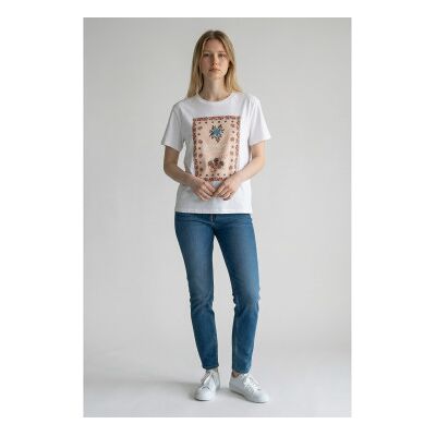 Weekend Max Mara für Damen. 2615971032600 Wkdpantera T-shirt weiß (L), Lässig, Baumwolle, Kurzarm Weekend Max Mara für Damen. 2615971032600 Wkdpantera T-shirt weiß (L), Lässig, Baumwolle, Kurzarm