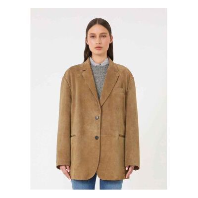 Weekend Max Mara für Damen. 2525446071600 Rolanda Jacke in Übergröße braun (M), Lässig, Leder Weekend Max Mara für Damen. 2525446071600 Rolanda Jacke in Übergröße braun (M), Lässig, Leder