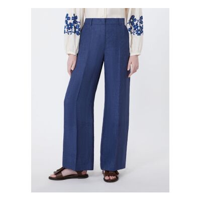 Weekend Max Mara für Damen. 2615131112600 Wkdmalizia Leinenhose navy (38), Blau, Lässig, Marine Weekend Max Mara für Damen. 2615131112600 Wkdmalizia Leinenhose navy (38), Blau, Lässig, Marine