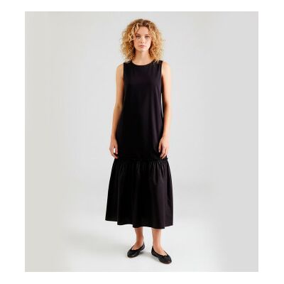 Weekend Max Mara für Damen. 2525626051600 Schwarzes Osmio-Kleid (S), Lässig, Baumwolle, Ärmellos / Hosenträger Weekend Max Mara für Damen. 2525626051600 Schwarzes Osmio-Kleid (S), Lässig, Baumwolle, Ärmellos / Hosenträger