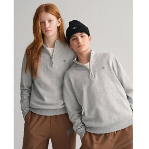 Gant Unisex für Kinder. 984046 Pullover mit halbem Reißverschluss aus Baumwolle Shield grey (13/14años= 158/164cm), Lässig, Grau, Kinderbekl Gant Unisex für Kinder. 984046 Pullover mit halbem Reißverschluss aus Baumwolle Shield grey (13/14años= 158/164cm), Lässig, Grau, Kinderbekl