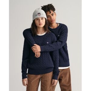 Gant Unisex für Kinder. 984047 Shield Teens navy Baumwolle gestrickt Rundhalsausschnitt Pullover mit Achten (15años= 170cm), Lässig, Langarm Gant Unisex für Kinder. 984047 Shield Teens navy Baumwolle gestrickt Rundhalsausschnitt Pullover mit Achten (15años= 170cm), Lässig, Langarm