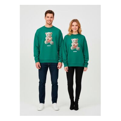 Barrow Unisex. F5BWUASW048 Grünes Logo-Sweatshirt (S), Lässig, Baumwolle Barrow Unisex. F5BWUASW048 Grünes Logo-Sweatshirt (S), Lässig, Baumwolle