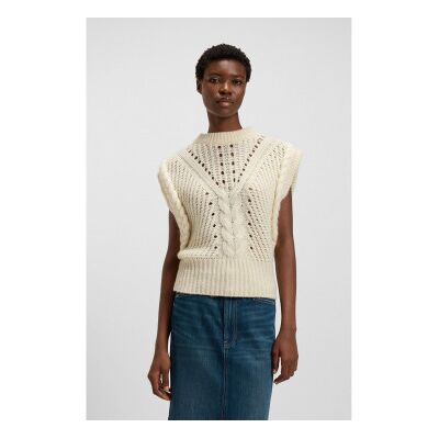 Boss für Damen. 50549310 Weste Fastina off-white (S), Weiß, Lässig, Wolle, Ärmellos / Hosenträger Boss für Damen. 50549310 Weste Fastina off-white (S), Weiß, Lässig, Wolle, Ärmellos / Hosenträger