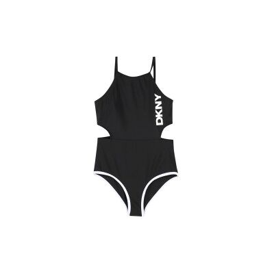 DKNY für Mädchen. D62252 Badeanzug mit schwarzem Logodruck (4Y= 102cm), Strandbekleidung, Polyamid, Kinderbekleidung DKNY für Mädchen. D62252 Badeanzug mit schwarzem Logodruck (4Y= 102cm), Strandbekleidung, Polyamid, Kinderbekleidung