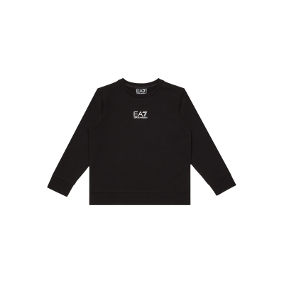 EA7 für Jungen. 7B000025_AF10380 Sweatshirt mit Rundhalsausschnitt aus Baumwolle Core Identity schwarz (8Años= 130cm), Lässig, Sportlich, Mu EA7 für Jungen. 7B000025_AF10380 Sweatshirt mit Rundhalsausschnitt aus Baumwolle Core Identity schwarz (8Años= 130cm), Lässig, Sportlich, Mu