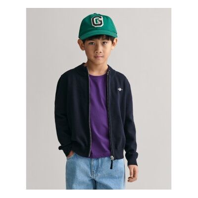 Gant Unisex für Kinder. 884031 Navy Shield Strickjacke aus Baumwolle mit Reißverschluss (3/4años= 98/104cm), Lässig, Marine, Kinderbekleidun Gant Unisex für Kinder. 884031 Navy Shield Strickjacke aus Baumwolle mit Reißverschluss (3/4años= 98/104cm), Lässig, Marine, Kinderbekleidun