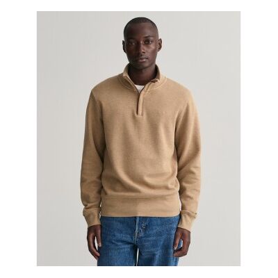 Gant für Herren. 2068028 Sacker Rib Sweatshirt mit halbem Reißverschluss braun (S), Lässig, Baumwolle, Langarm Gant für Herren. 2068028 Sacker Rib Sweatshirt mit halbem Reißverschluss braun (S), Lässig, Baumwolle, Langarm