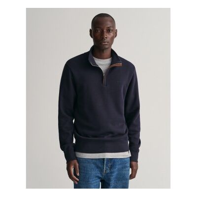 Gant für Herren. 2068028 Sacker Rib halber Reißverschluss navy Sweatshirt (XL), Lässig, Baumwolle, Marine Gant für Herren. 2068028 Sacker Rib halber Reißverschluss navy Sweatshirt (XL), Lässig, Baumwolle, Marine