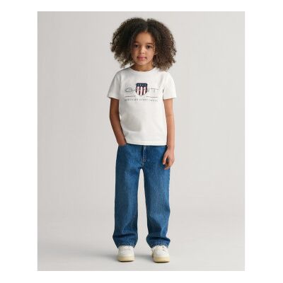 Gant Unisex für Kinder. 810308 Blaue Relaxed Fit Jeans (5/6años= 110/116cm), Lässig, Baumwolle, Kinderbekleidung Gant Unisex für Kinder. 810308 Blaue Relaxed Fit Jeans (5/6años= 110/116cm), Lässig, Baumwolle, Kinderbekleidung