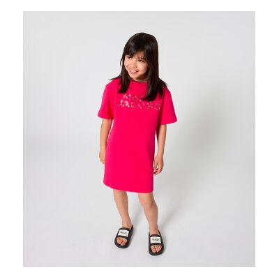 Marc Jacobs für Mädchen. W60718 Rotes Logo-Kleid (10Y= 138cm), Lässig, Baumwolle, Kurzarm, Kinderbekleidung Marc Jacobs für Mädchen. W60718 Rotes Logo-Kleid (10Y= 138cm), Lässig, Baumwolle, Kurzarm, Kinderbekleidung
