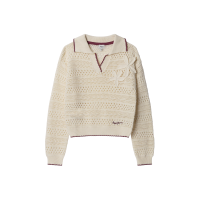 Pepe Jeans für Mädchen. PG7000026 Faith Pullover beige (8años= 128cm), Lässig, Baumwolle, Langarm, Kinderbekleidung Pepe Jeans für Mädchen. PG7000026 Faith Pullover beige (8años= 128cm), Lässig, Baumwolle, Langarm, Kinderbekleidung